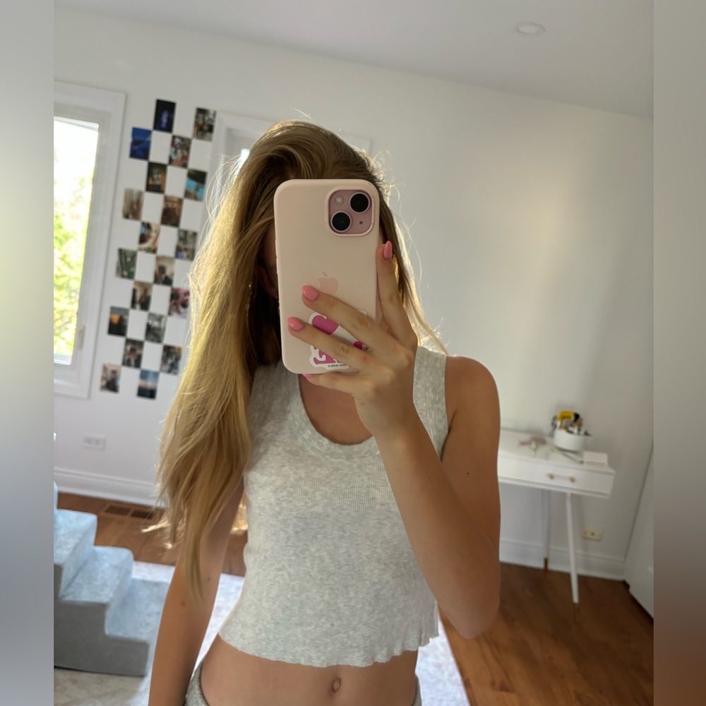 Brandy Melville Grey Crop Top